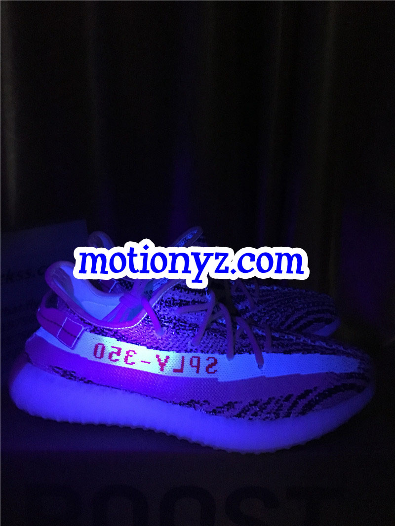 Final Correct Version Yellow Sole Yeezy 350 V2 Zebra